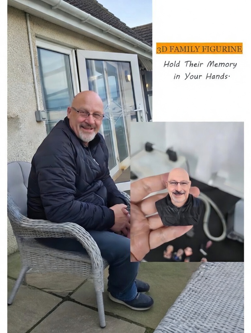 Custom 3D Memorial Figurine from Photo – Personalized Resin Keepsake in Loving Memory