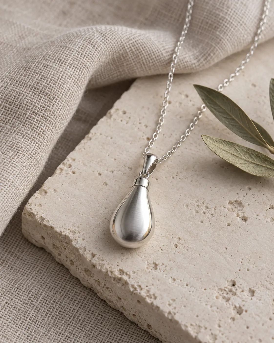 Elegant cremation jewelry pendant