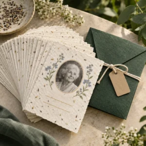 Plantable Memorial Seed Paper Set – Personalized Celebration of Life Favors product image
