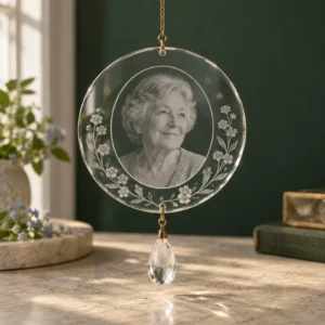 Personalized Memorial Suncatcher – Custom Photo Window Keepsake product image